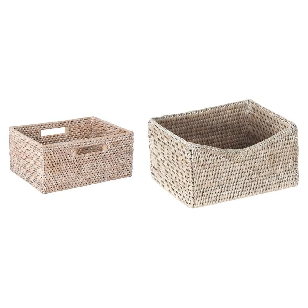 Cestas de Almacenamiento KOUBOO de Ratán Tejido - 2 Piezas