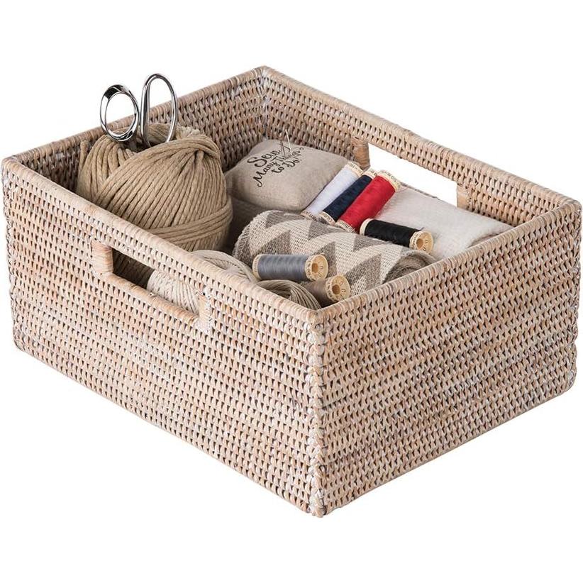 Cestas de Almacenamiento KOUBOO de Ratán Tejido - 2 Piezas