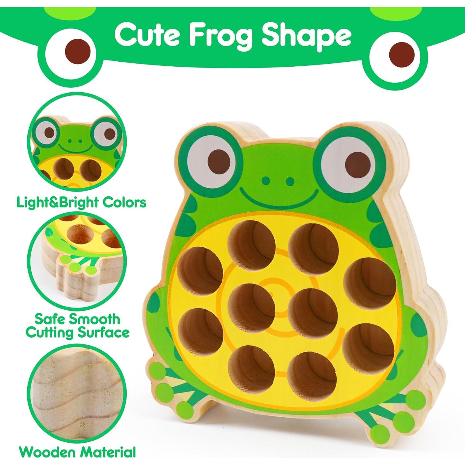 Juego de Pesca Magnético de Madera NAODONGLI para Niños