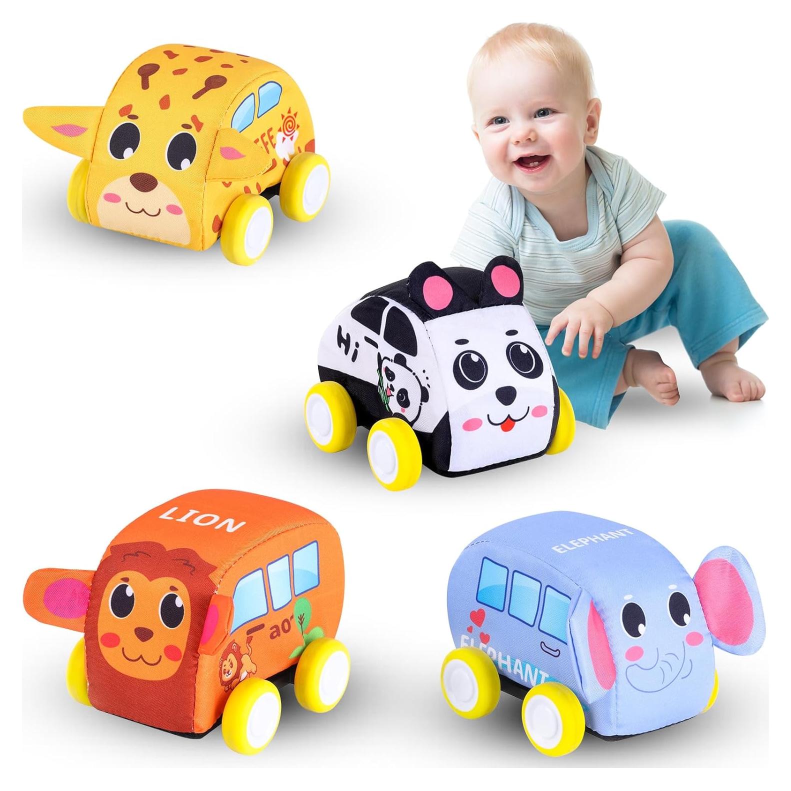 Juego de Vehículos de Retroceso Jetbotell 4 Autos Suaves