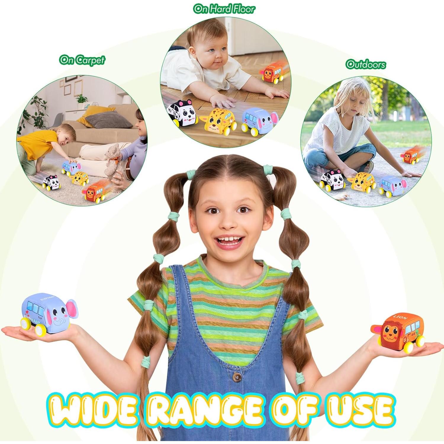 Juego de Vehículos de Retroceso Jetbotell 4 Autos Suaves