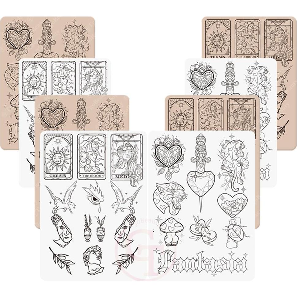 Pieles de Práctica de Tatuaje TgoBeauty Doble Cara 2pcs