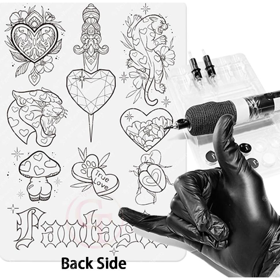 Pieles de Práctica de Tatuaje TgoBeauty Doble Cara 2pcs