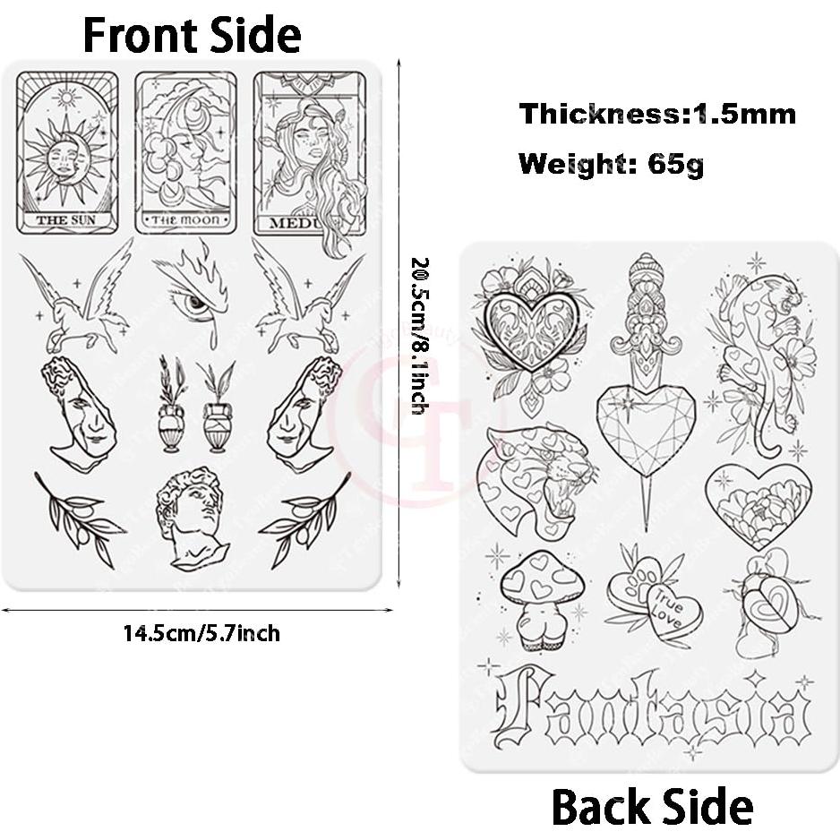 Pieles de Práctica de Tatuaje TgoBeauty Doble Cara 2pcs