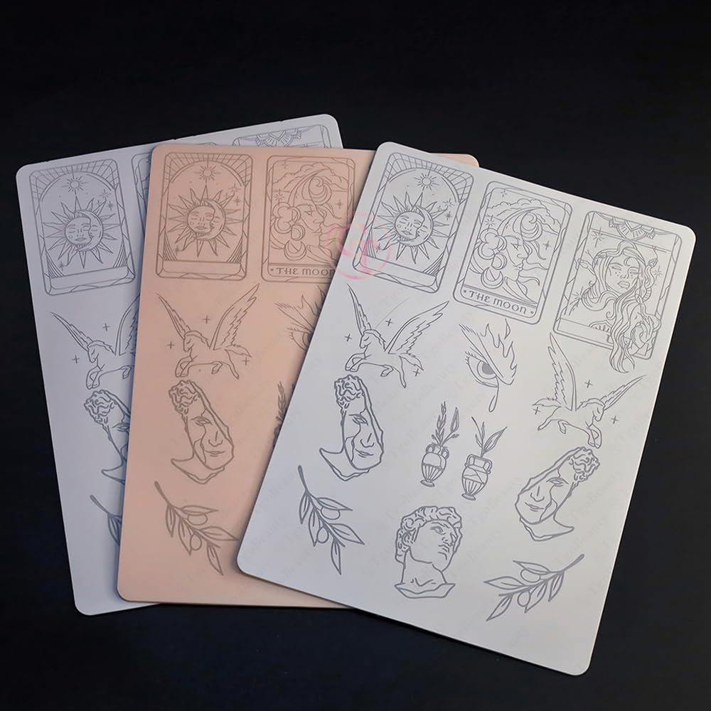 Pieles de Práctica de Tatuaje TgoBeauty Doble Cara 2pcs