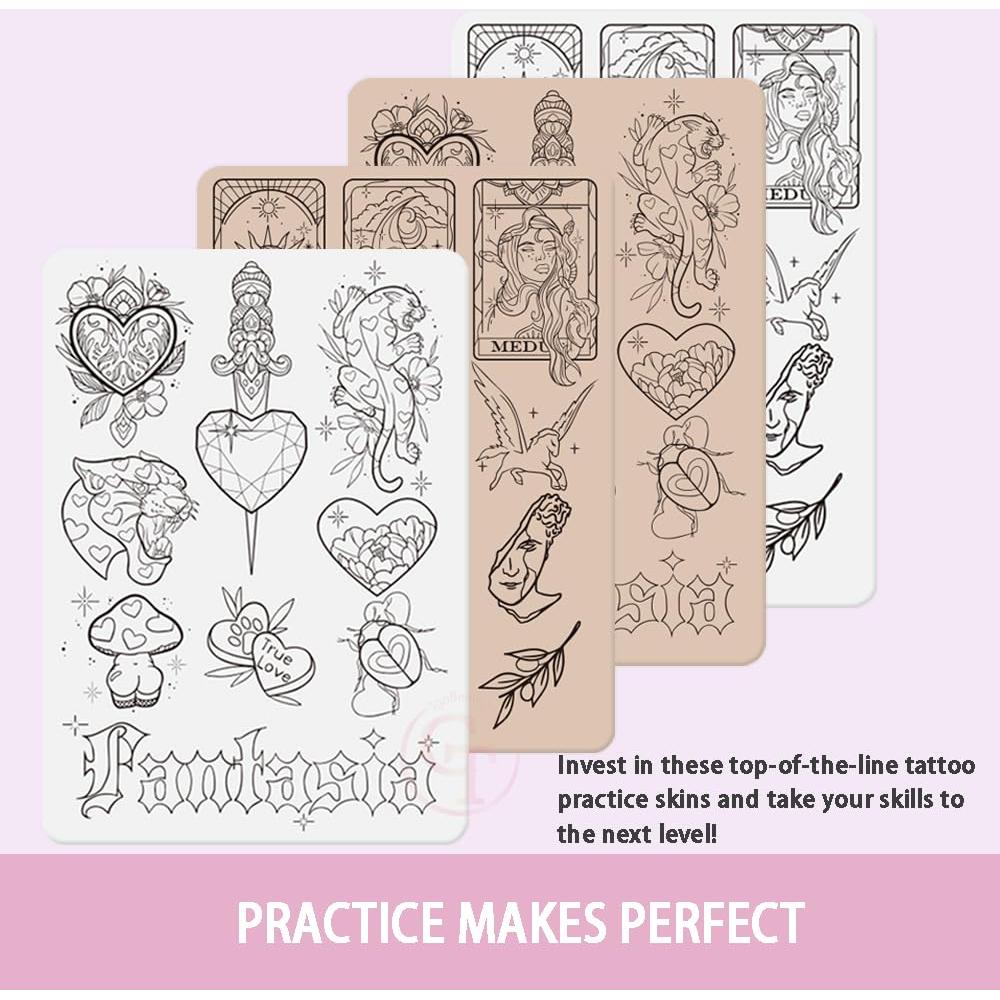 Pieles de Práctica de Tatuaje TgoBeauty Doble Cara 2pcs