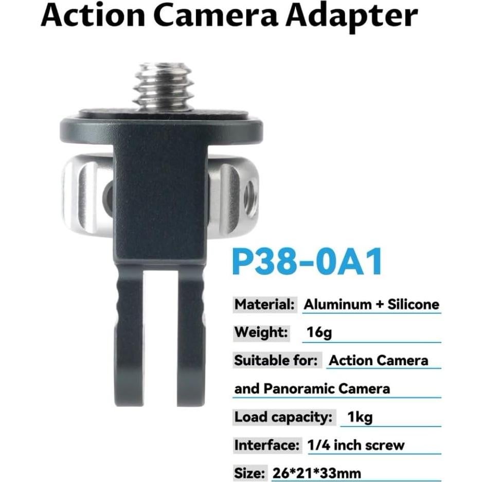 Adaptador de Montaje para Cámara PUKOKO 1/4" Aluminio CNC