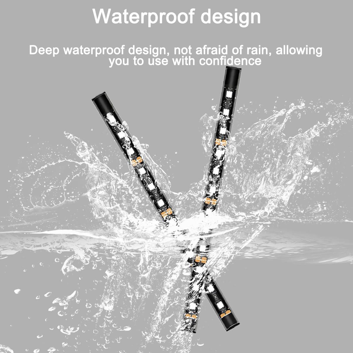 BELOMI Luz de Tira LED Verde 24 LEDs 12V a Prueba de Agua