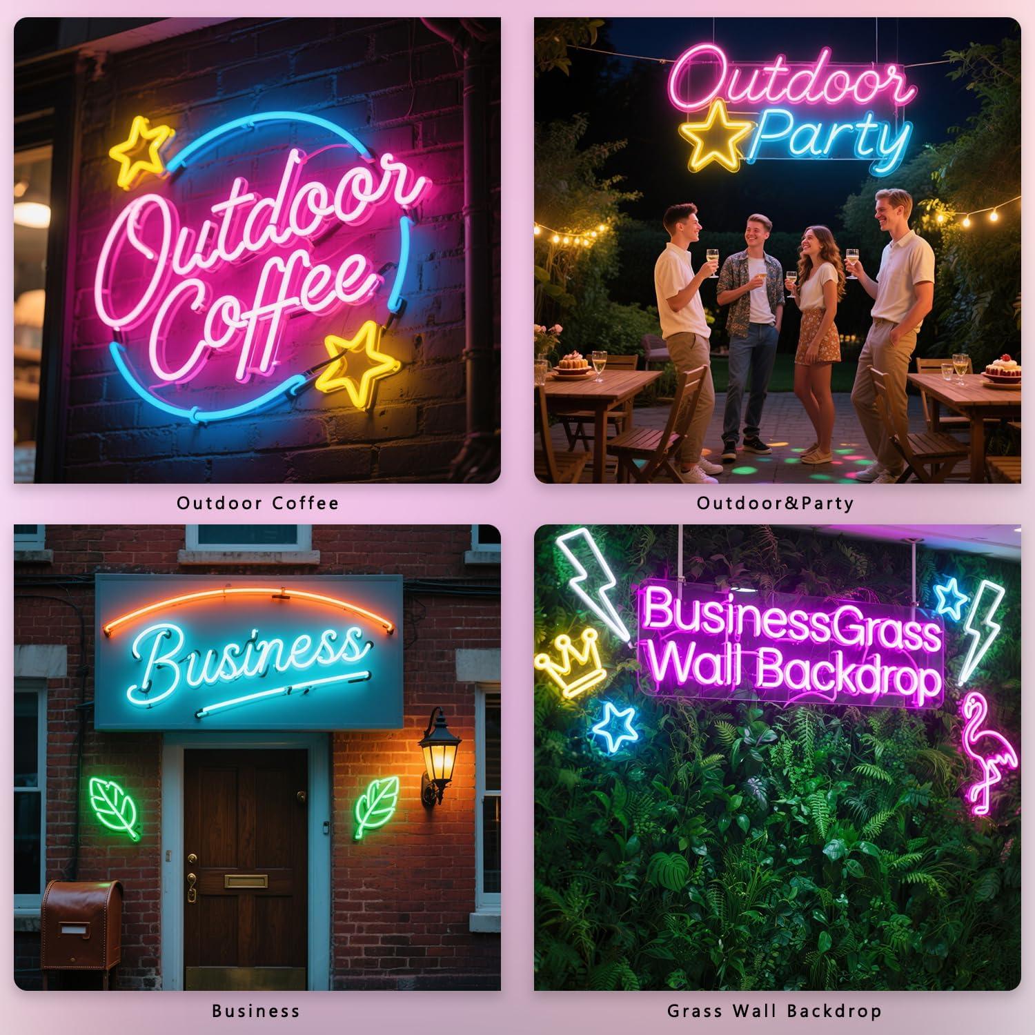 Cartel de Neón Personalizado IP68 con Control Remoto 61x30.5cm