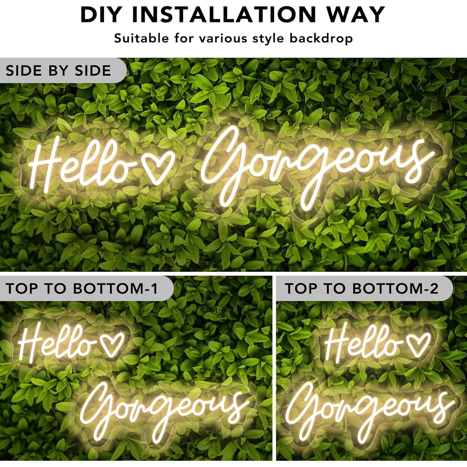 Letrero de Neón LED Hola Preciosa Trescreyo 66 cm Regulable