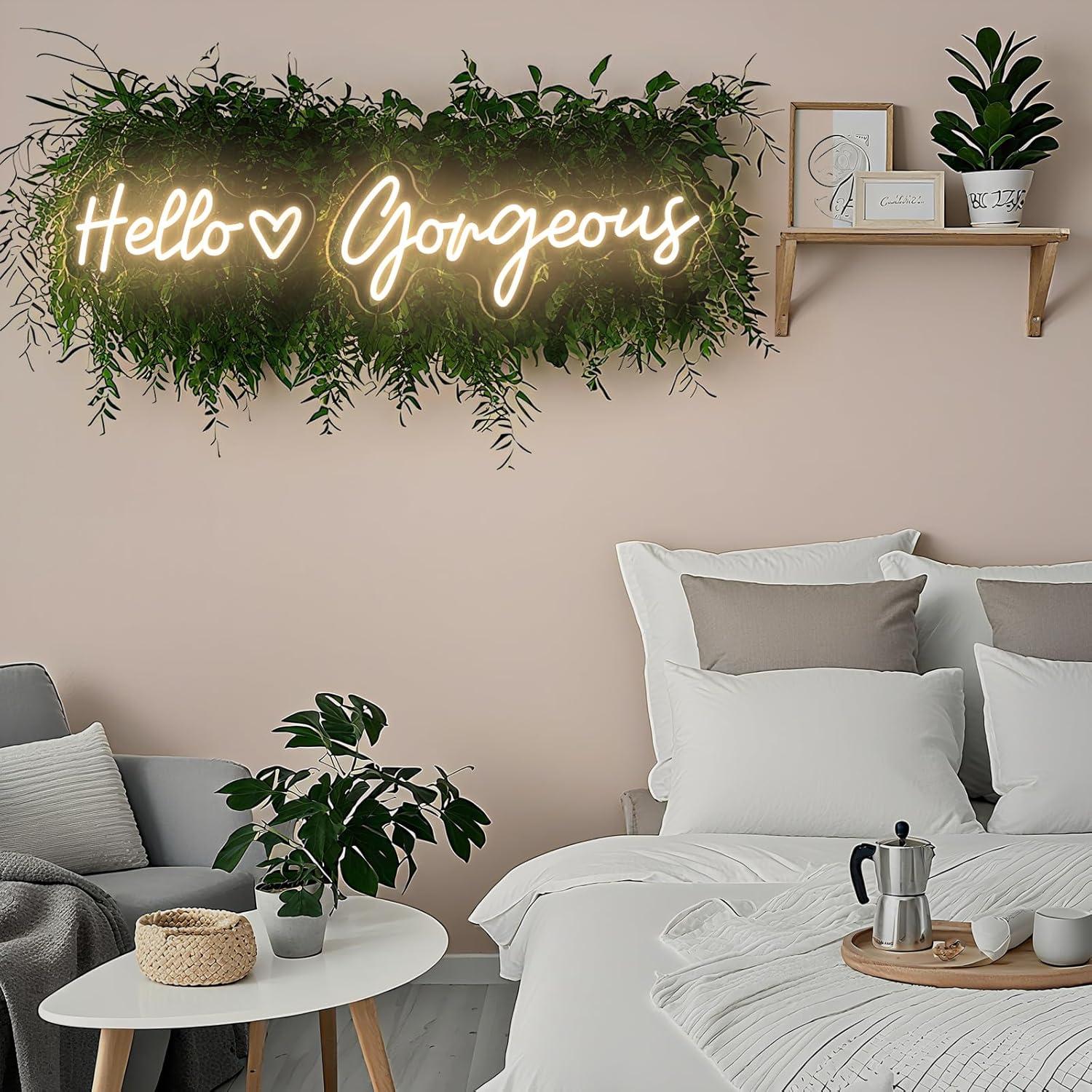 Letrero de Neón LED Hola Preciosa Trescreyo 66 cm Regulable