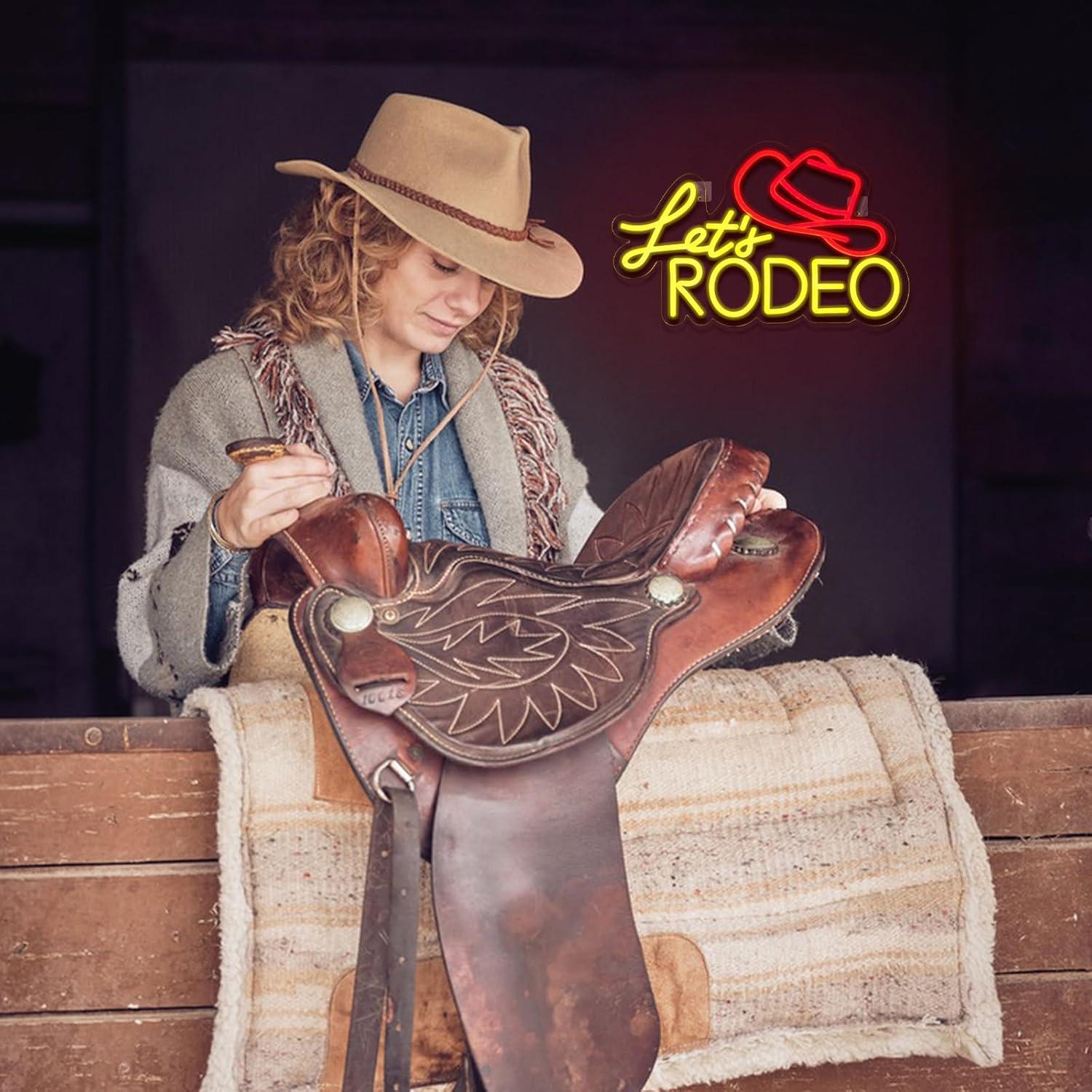 Letrero de Neón LED Virlusy Let's Rodeo Dimmable 43x30cm