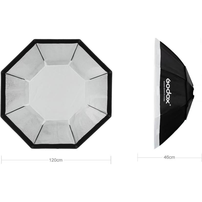 Godox Softbox Octagonal 120cm con Rejilla Panal y Montura Bowens