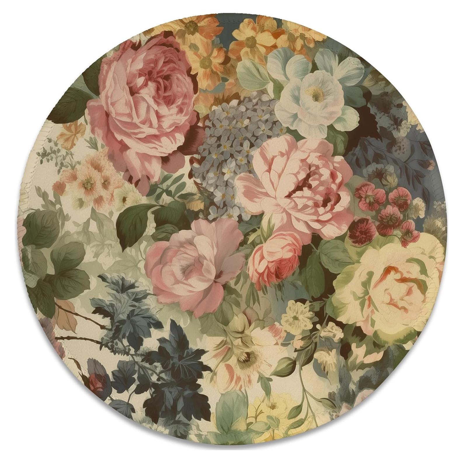 Alfombrilla de Ratón Eiszuso Floral Acuarela 22.1 cm Antideslizante