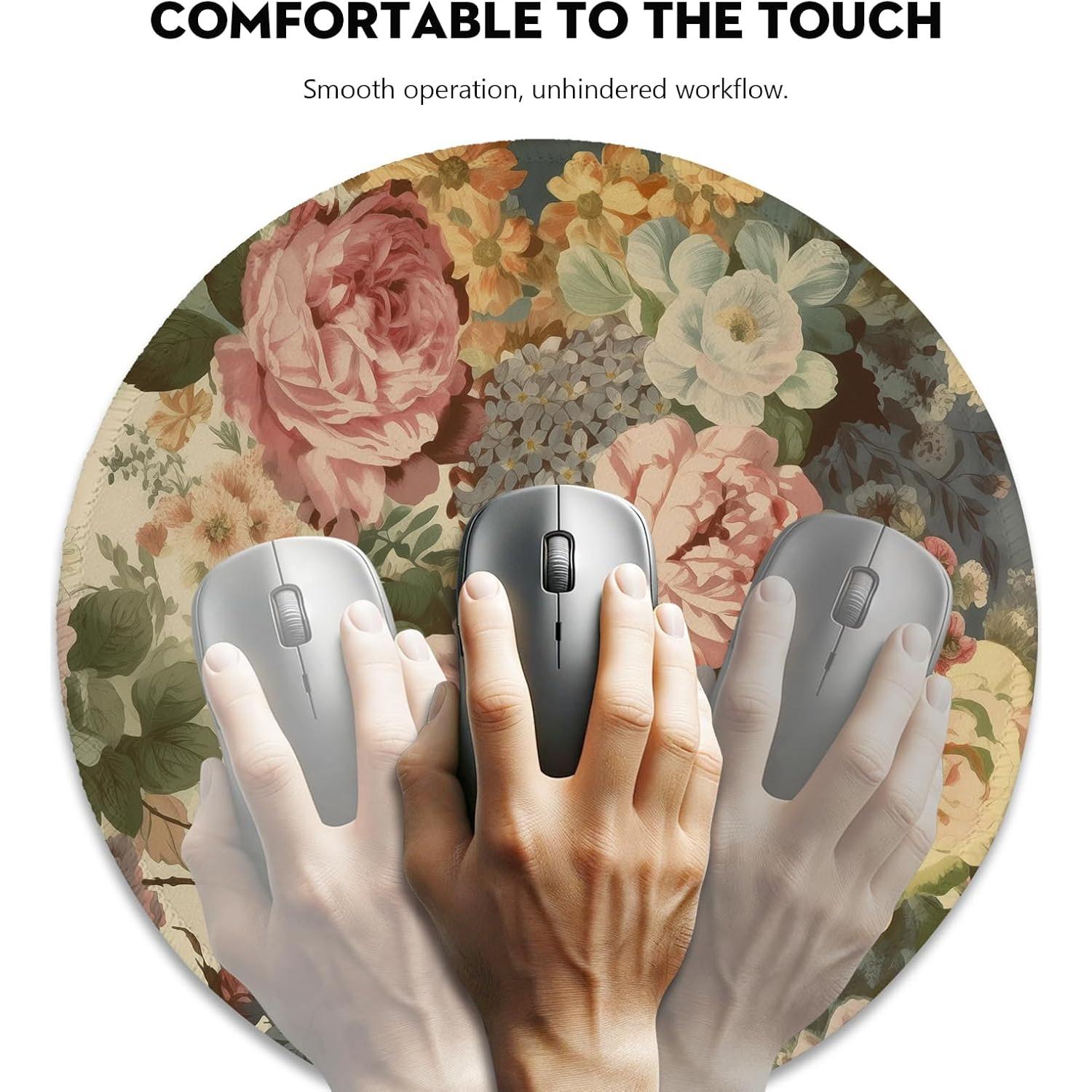 Alfombrilla de Ratón Eiszuso Floral Acuarela 22.1 cm Antideslizante