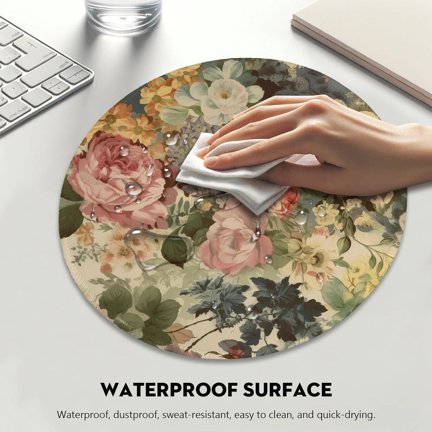 Alfombrilla de Ratón Eiszuso Floral Acuarela 22.1 cm Antideslizante