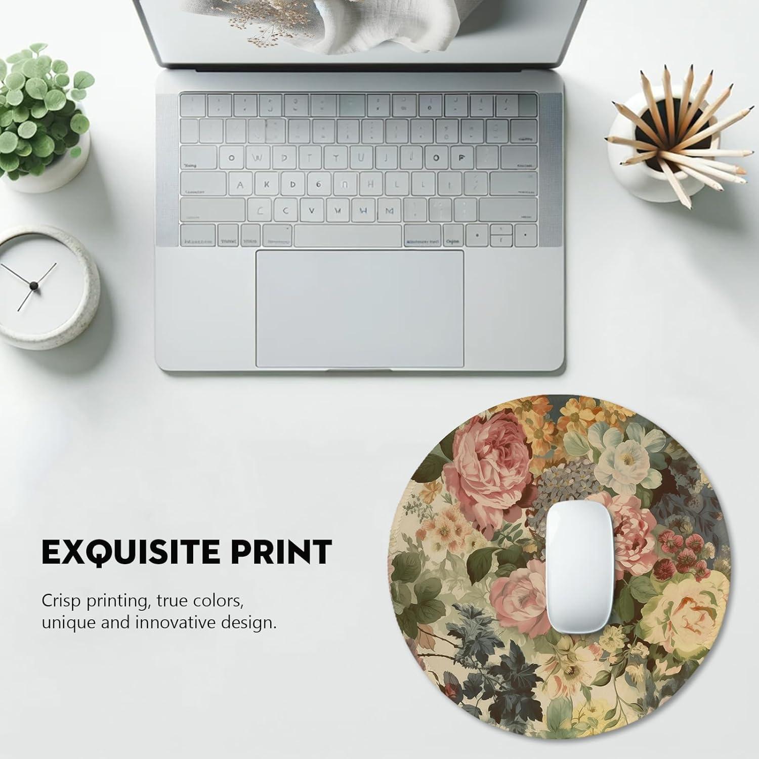 Alfombrilla de Ratón Eiszuso Floral Acuarela 22.1 cm Antideslizante