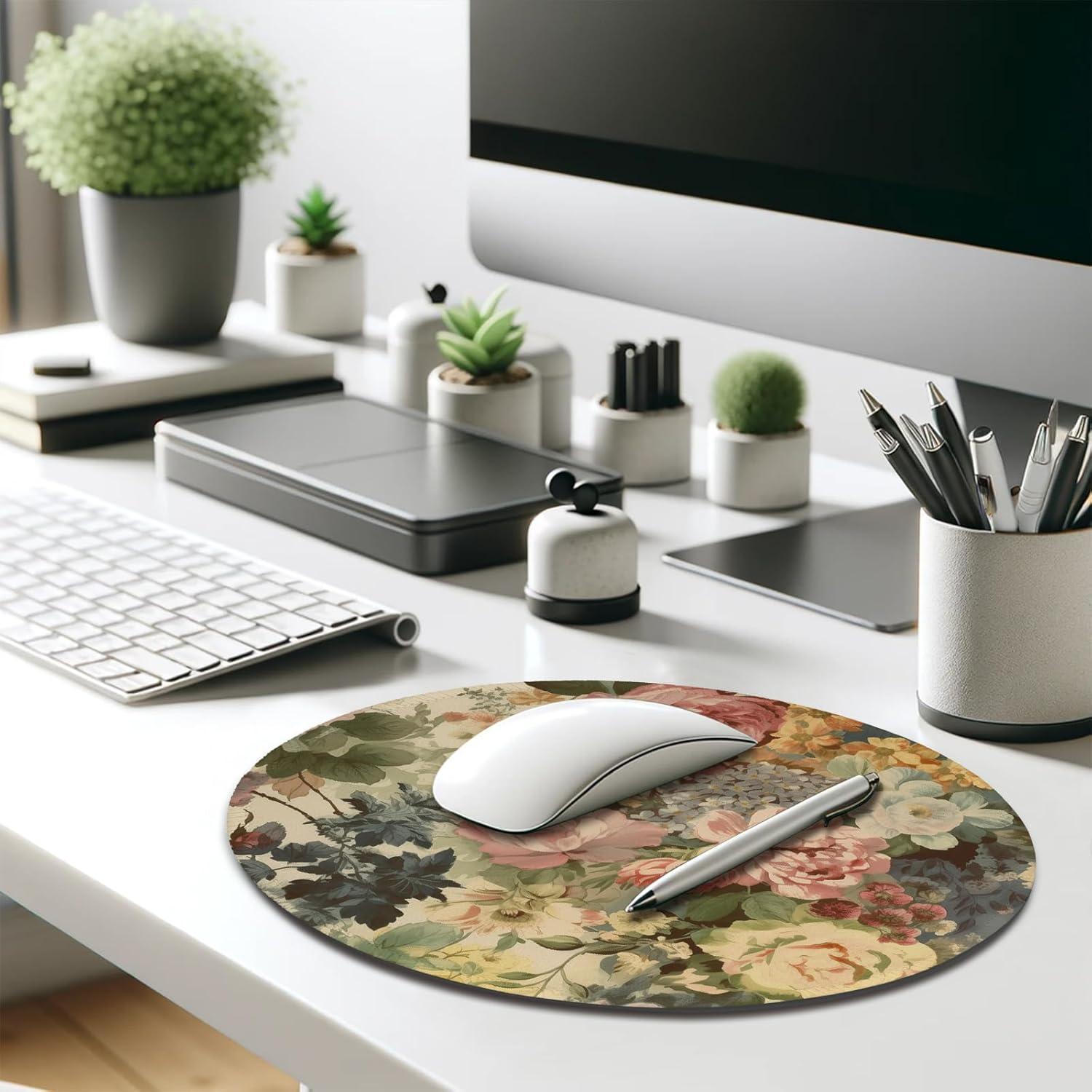 Alfombrilla de Ratón Eiszuso Floral Acuarela 22.1 cm Antideslizante