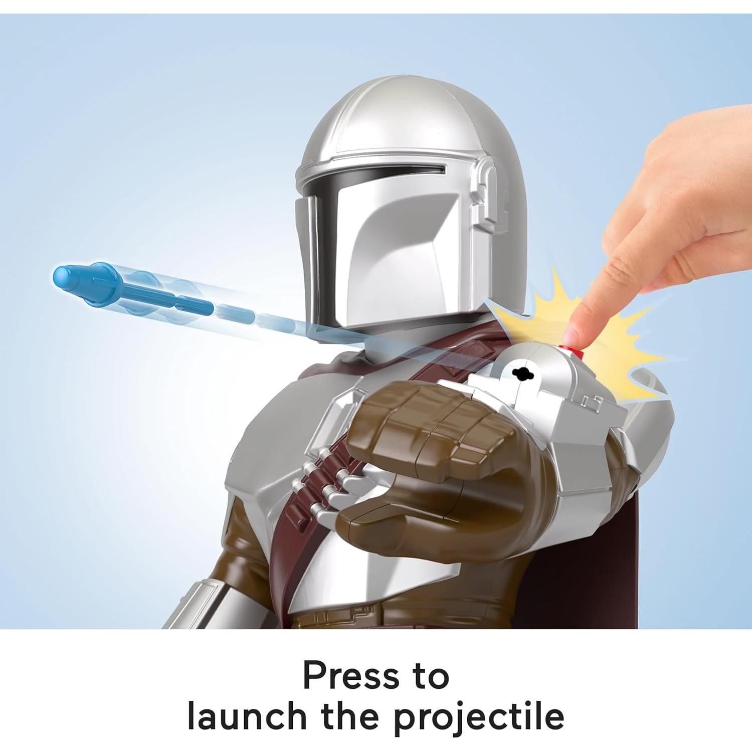 Figura XXL Mandaloriano Fisher-Price 41 cm con lanzador