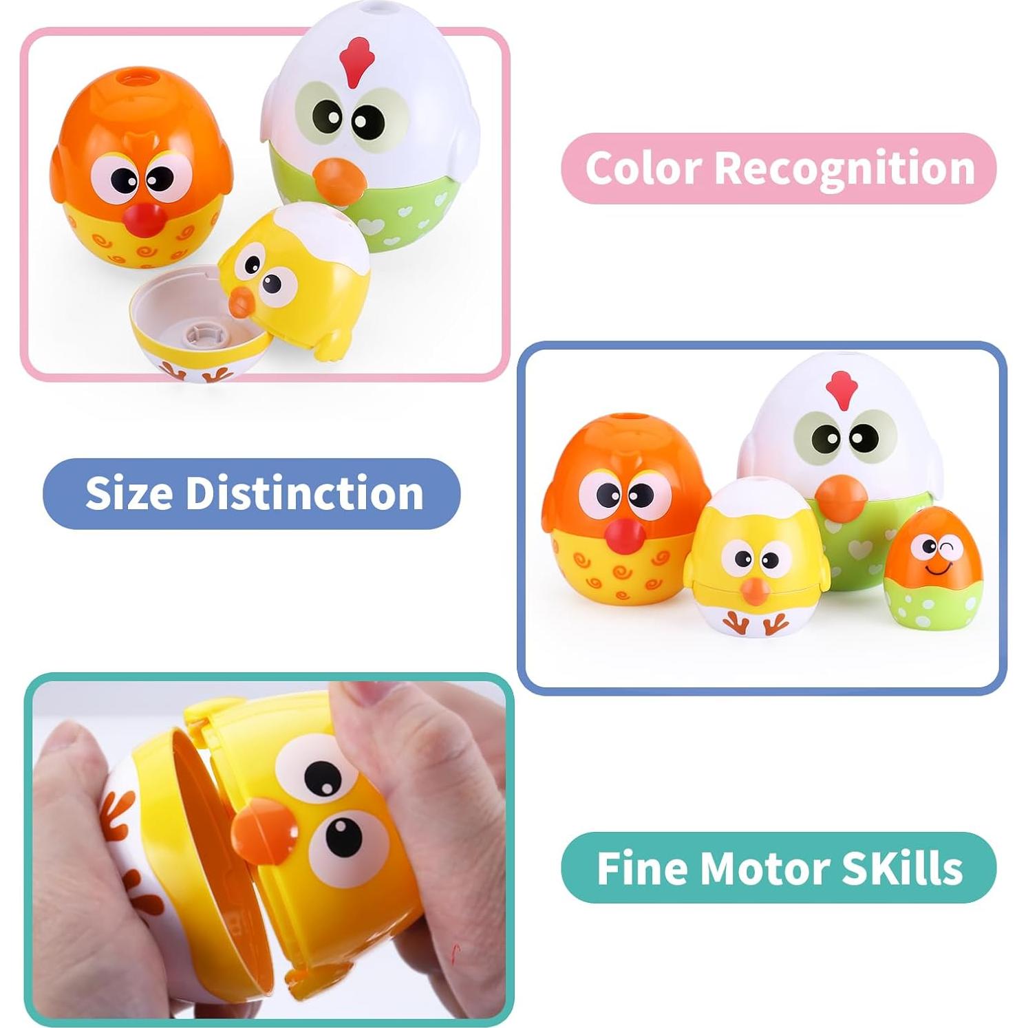 Juguetes de Huevos de Pascua MOONTOY para Niños 1-3 Años