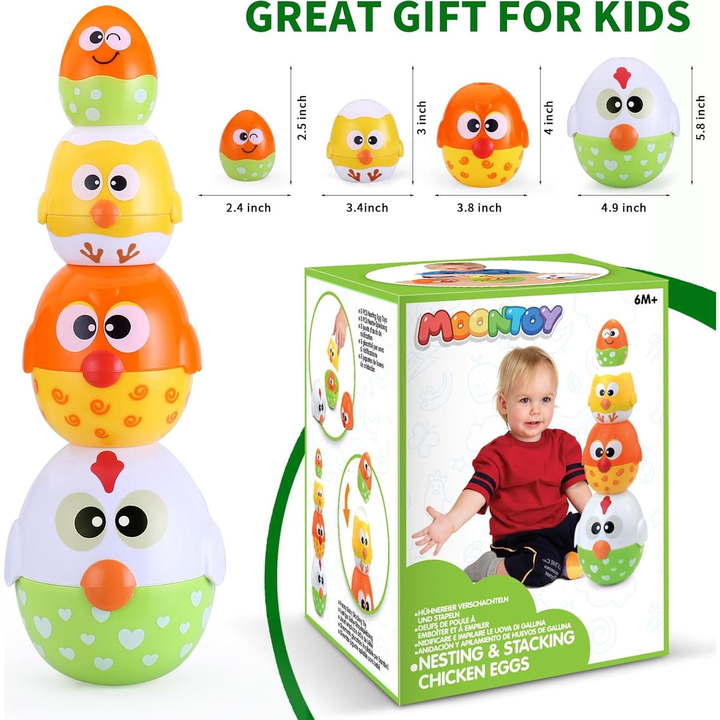 Juguetes de Huevos de Pascua MOONTOY para Niños 1-3 Años