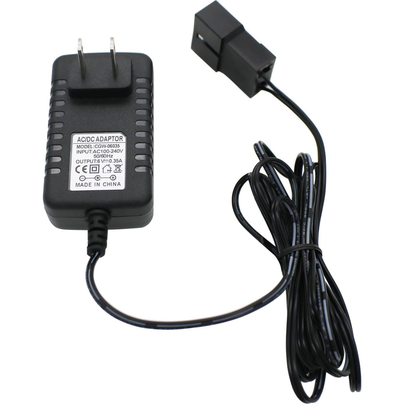 6 Volt Battery Charger for Ride on Toys Fisher-Price Power Wheels Toddler Blue Battery, Power Adapter Cord 6.6 ft