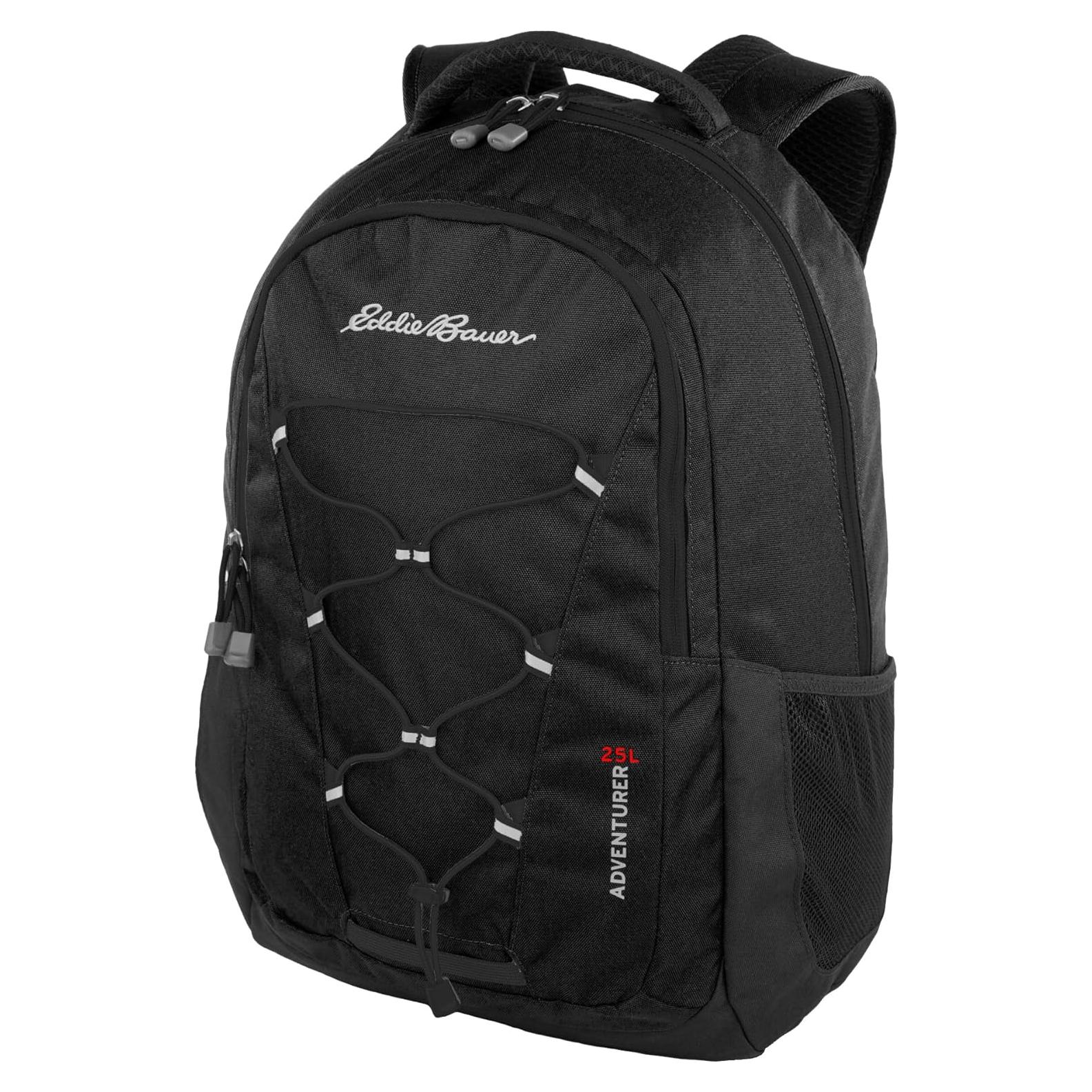 Mochila Eddie Bauer Aventurero 25L Negra con Compartimentos
