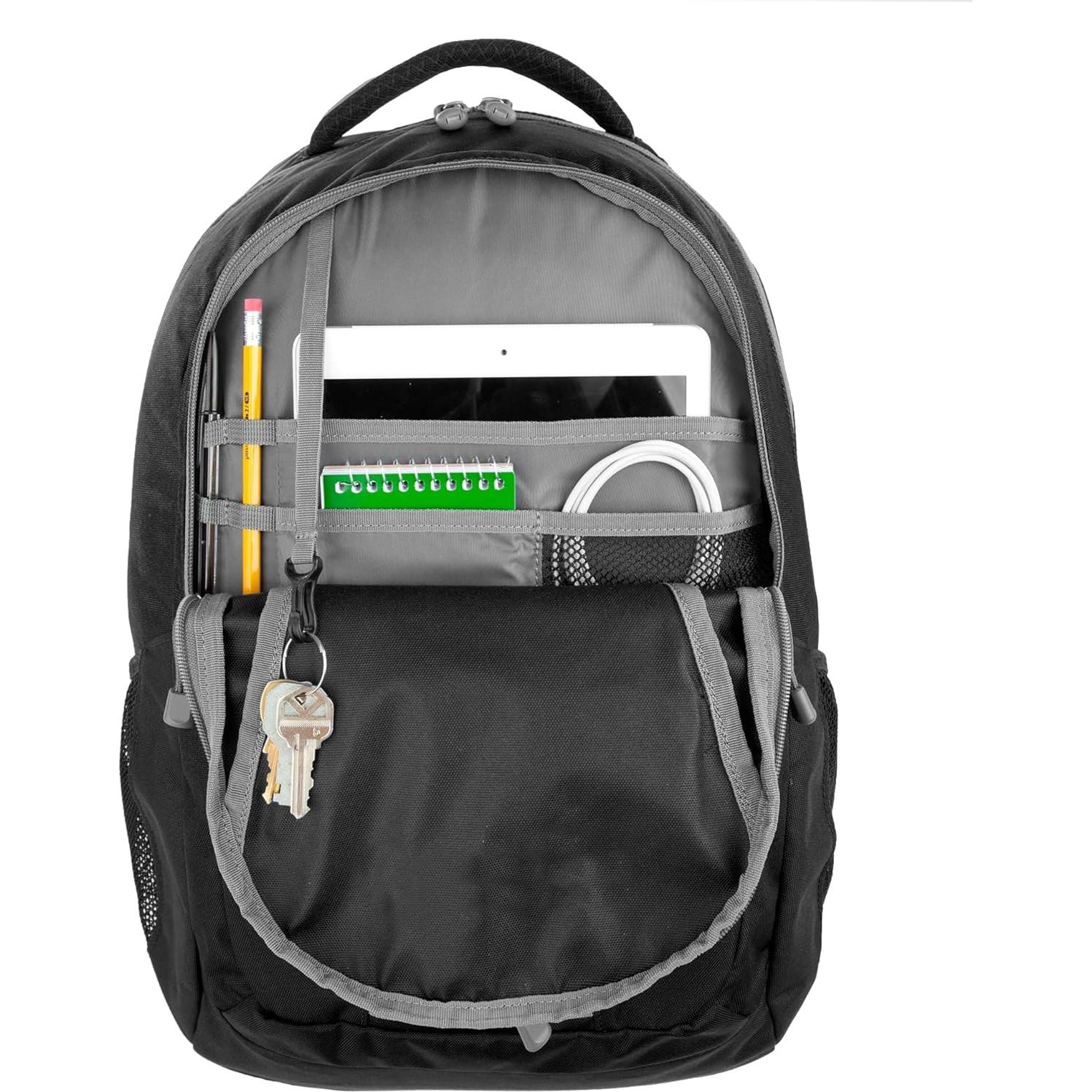 Mochila Eddie Bauer Aventurero 25L Negra con Compartimentos