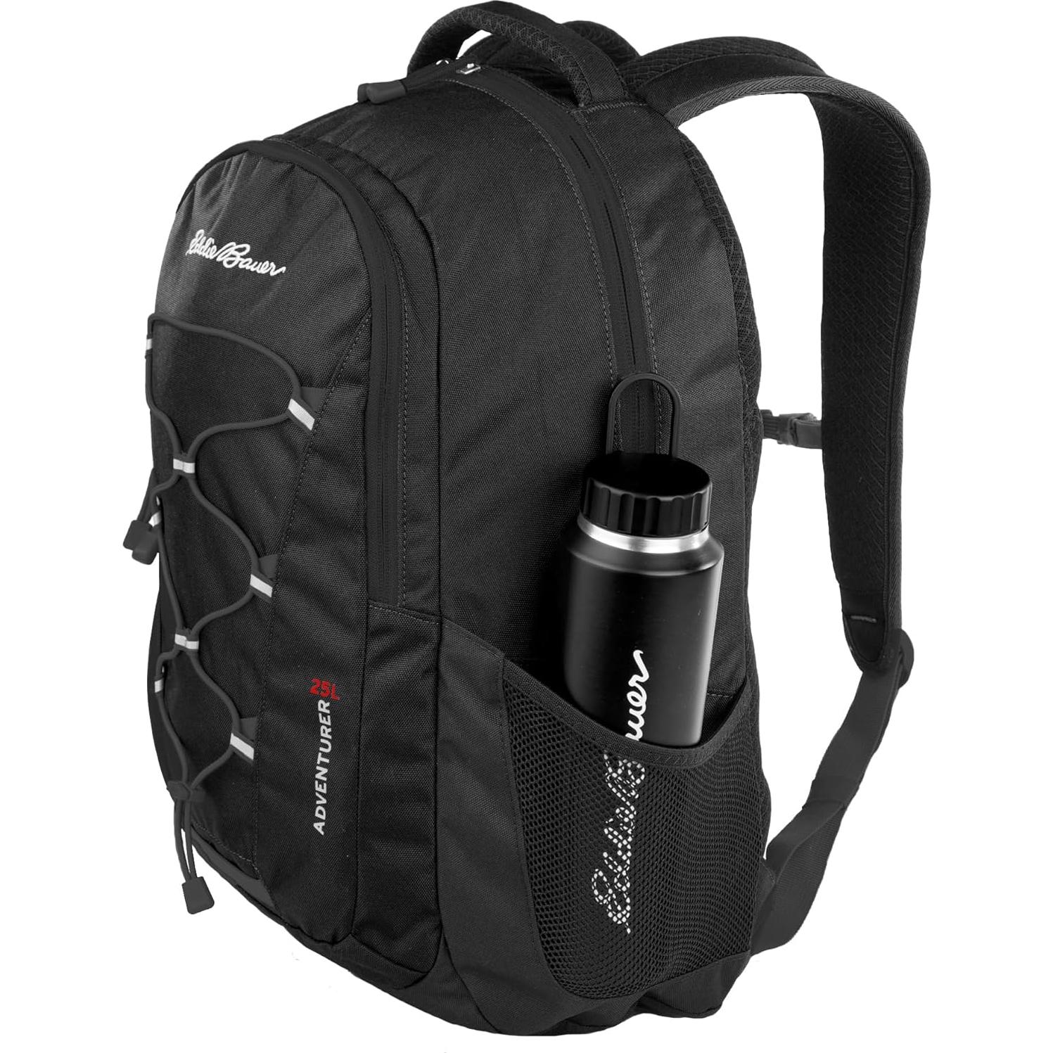 Mochila Eddie Bauer Aventurero 25L Negra con Compartimentos