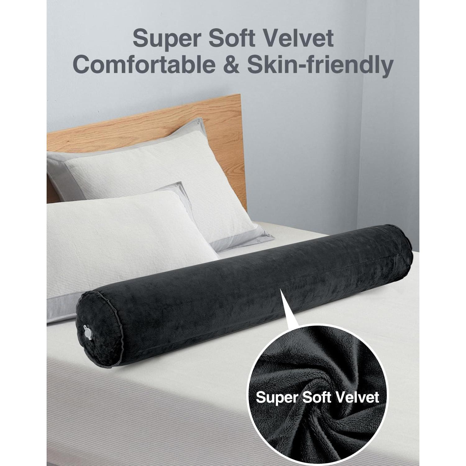 Almohada Corporal Inflable Luxtude 120 cm Negra para Dormir