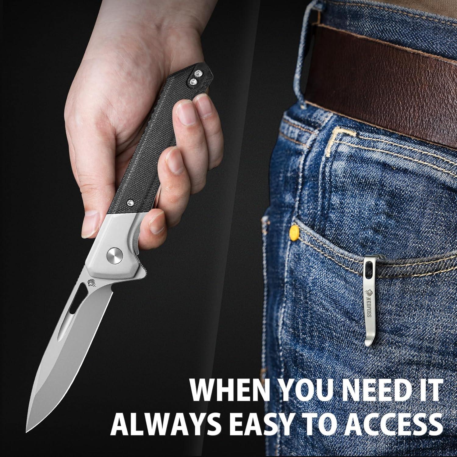 Cuchillo de Bolsillo NedFoss ELF EDC 8.4cm Hoja D2 Mango G10