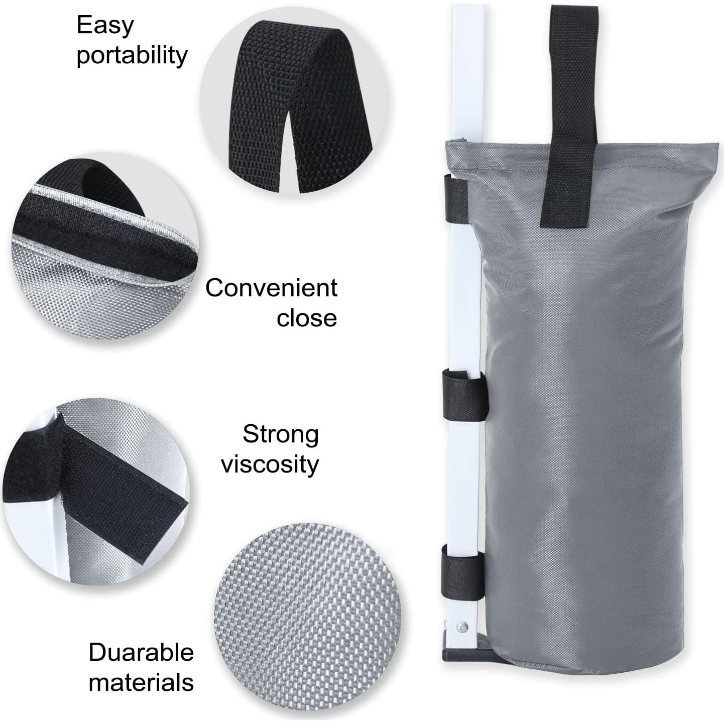 Bolsa de Arena COOSHADE 4 Piezas 50.8 kg Gris para Carpa