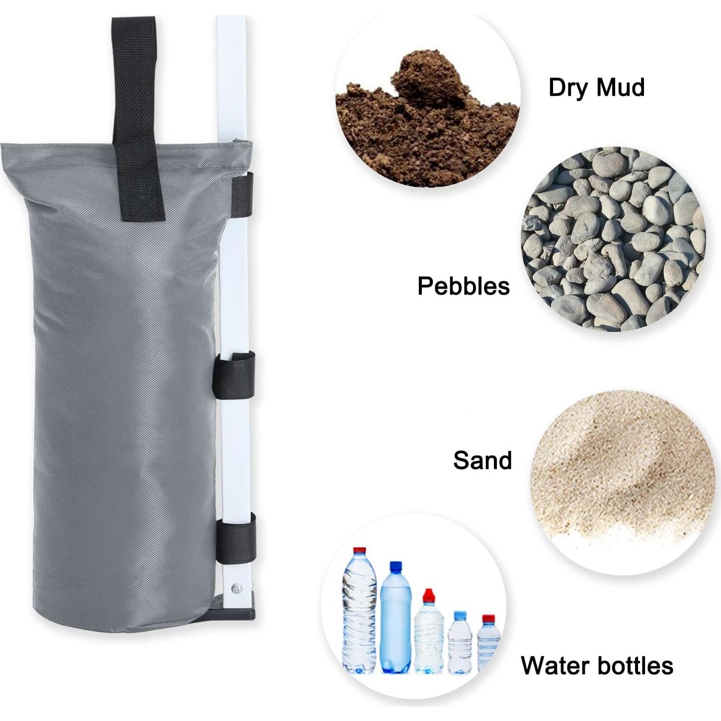 Bolsa de Arena COOSHADE 4 Piezas 50.8 kg Gris para Carpa