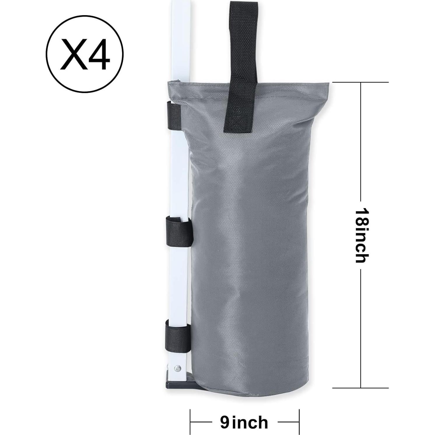 Bolsa de Arena COOSHADE 4 Piezas 50.8 kg Gris para Carpa