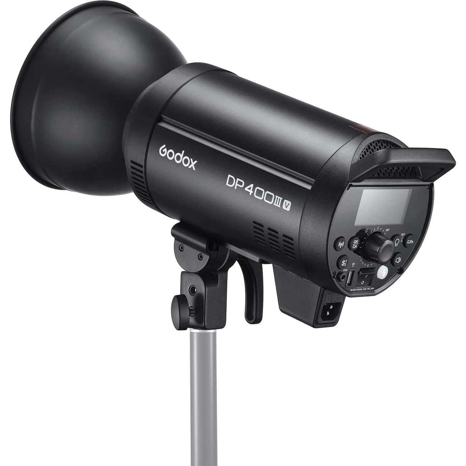 Flash Estroboscópico Godox DP400III-V 400Ws con LED 30W