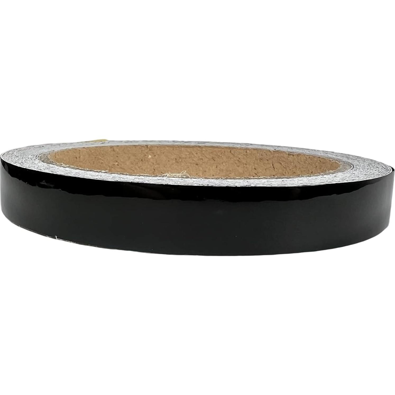 Cinta Adhesiva de Vinilo Negro Brillante LZLRUN 1.27cm x 9.14m