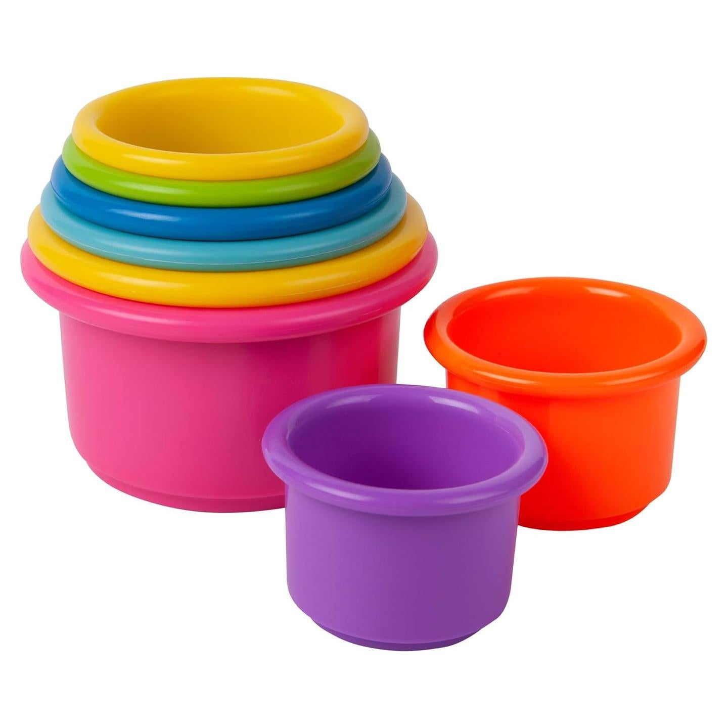 Tazas Apilables Coloridas El Primer Año - 8 Unidades