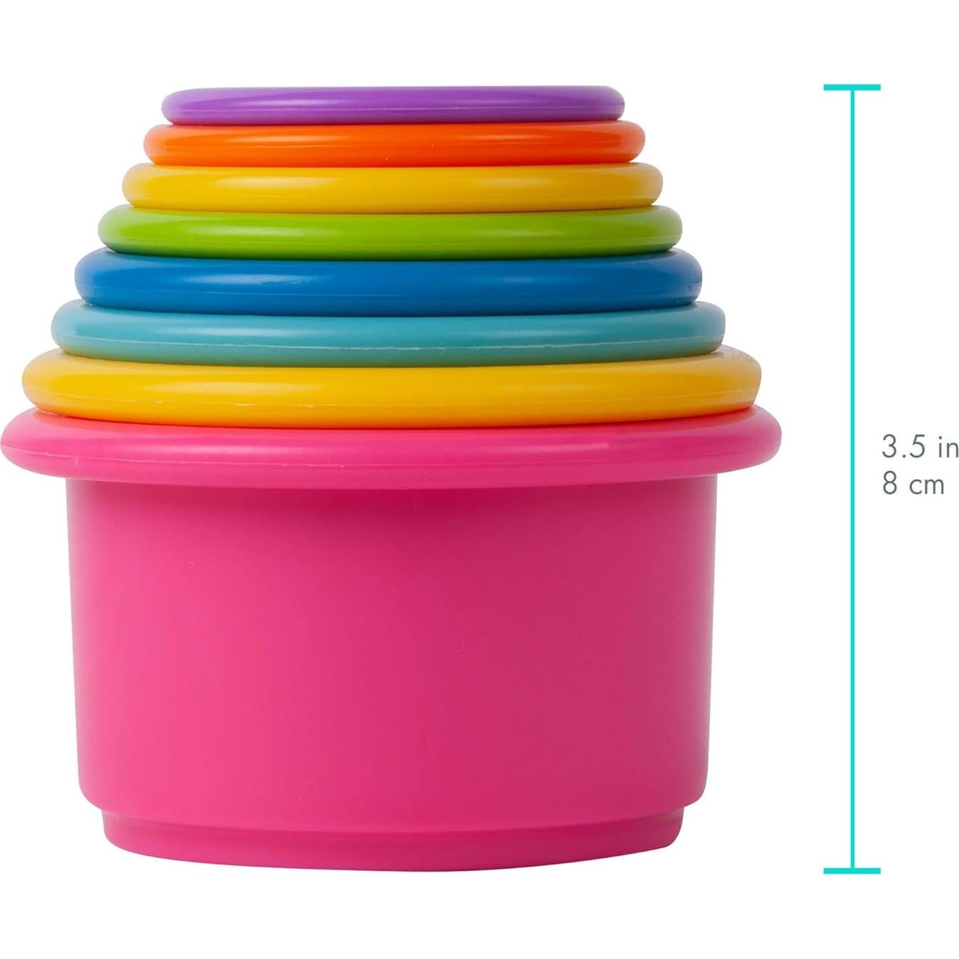 Tazas Apilables Coloridas El Primer Año - 8 Unidades