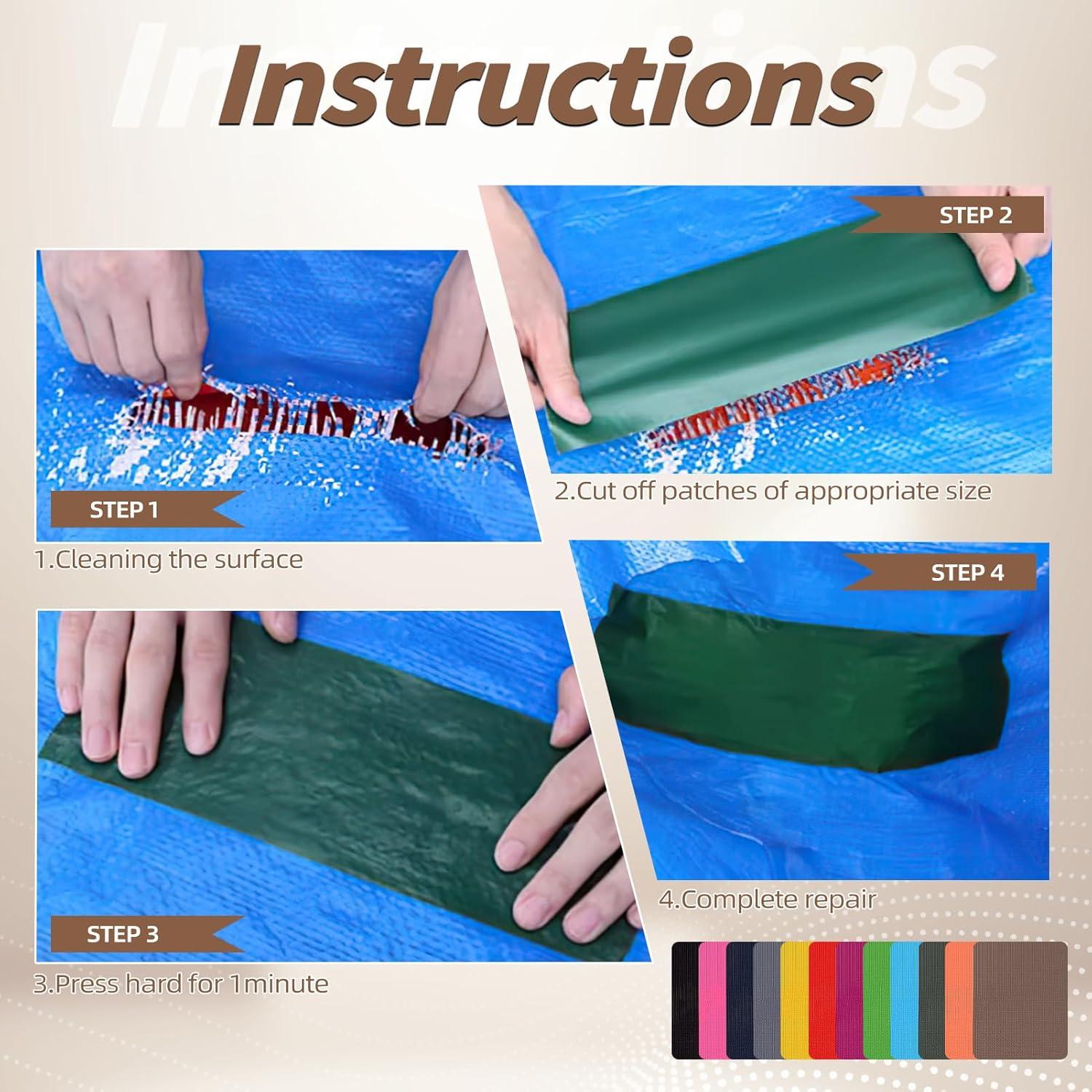 Parche de Reparación Impermeable KING MOUNTAIN 9x11 cm 2 Pcs