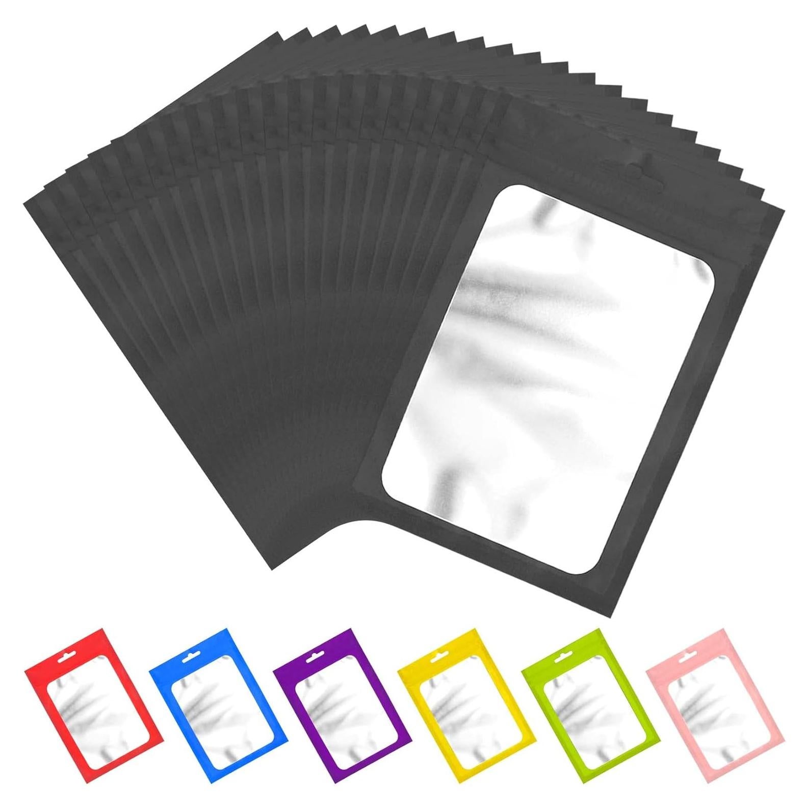 100 Bolsas Mylar Reutilizables ANZNKU 6.99x10 cm a Prueba de Olores