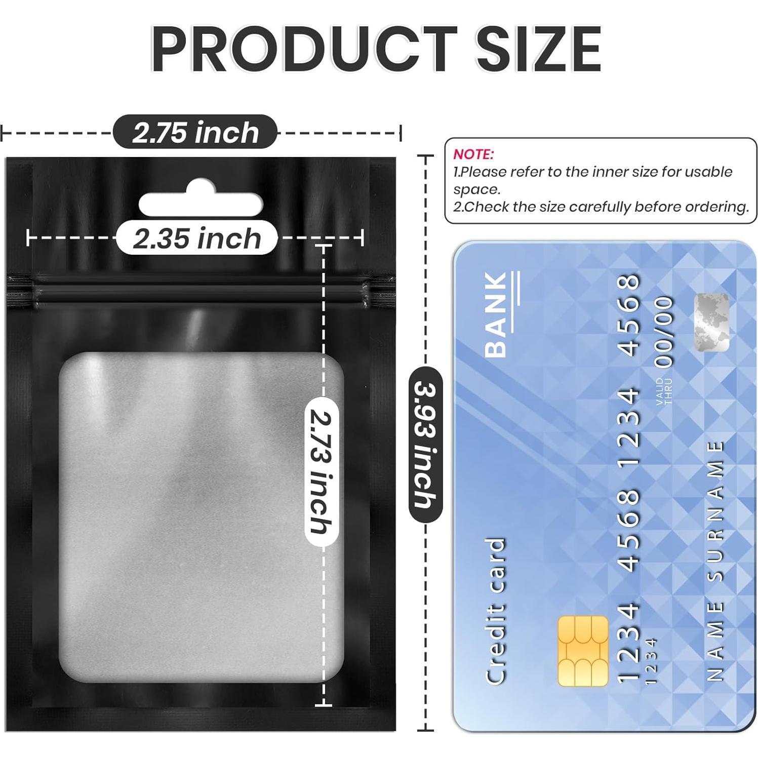 100 Bolsas Mylar Reutilizables ANZNKU 6.99x10 cm a Prueba de Olores