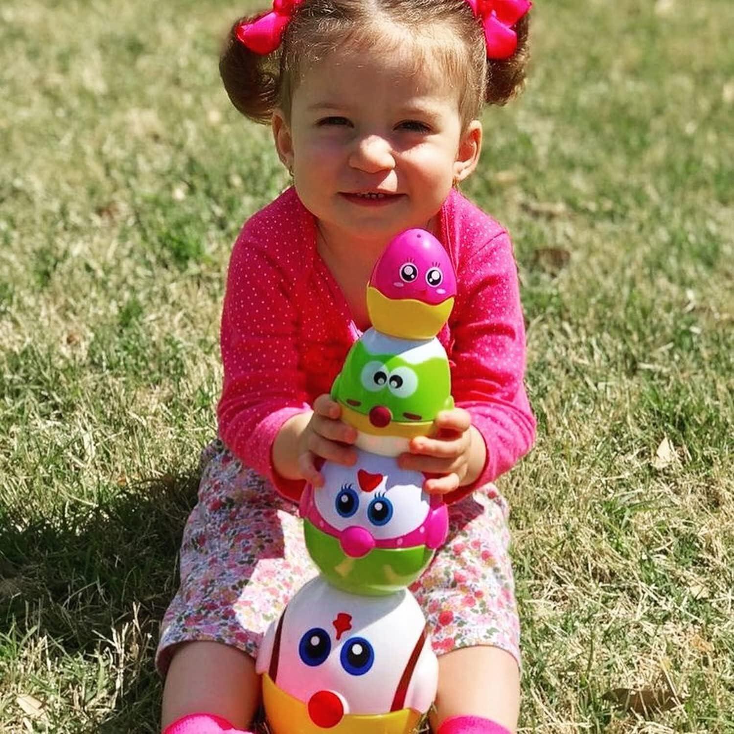 Juguetes de Huevo de Pascua LUKAT 8 Pcs Apilables y Anidables