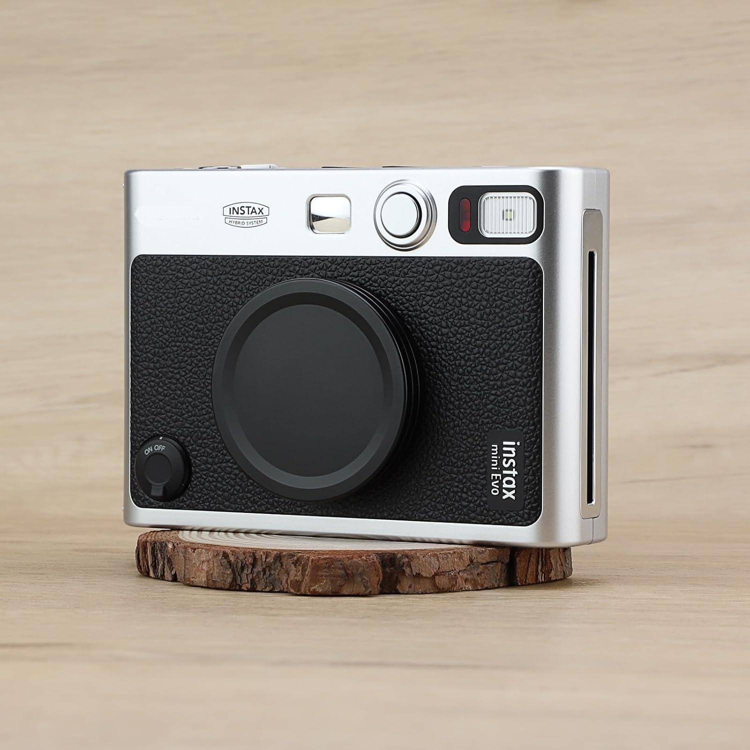 Haoge Metal Lens Cap for Fujifilm Instax Mini Evo Film Photo Camera Accessories Lens Cover,Black