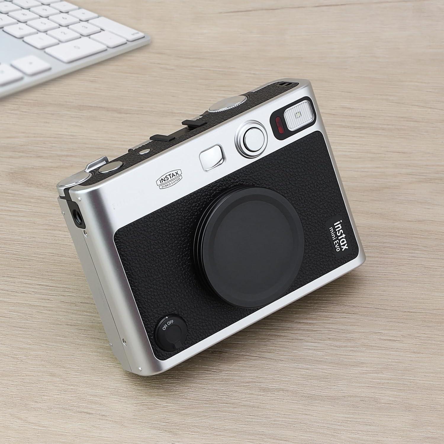 Haoge Metal Lens Cap for Fujifilm Instax Mini Evo Film Photo Camera Accessories Lens Cover,Black