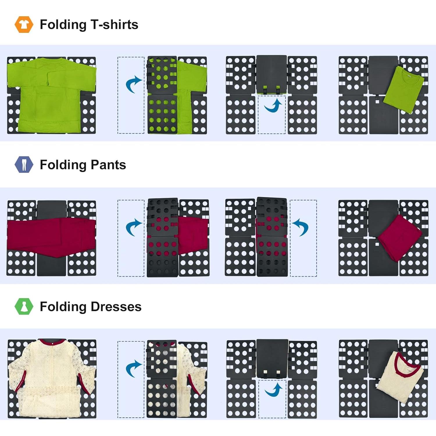 Tabla de Pliegue de Camisas Sealegend V1 Negra 28.4x21.8 cm