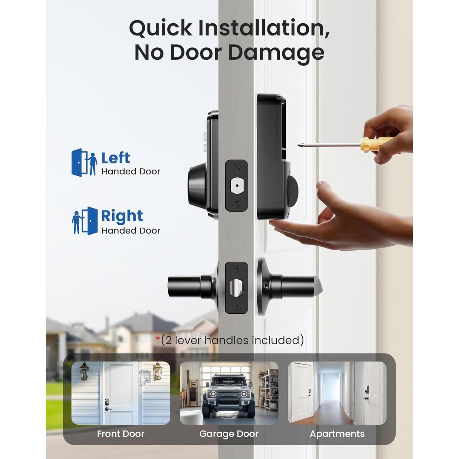 Cerradura Electrónica Veise KS01B con Teclado y Manijas