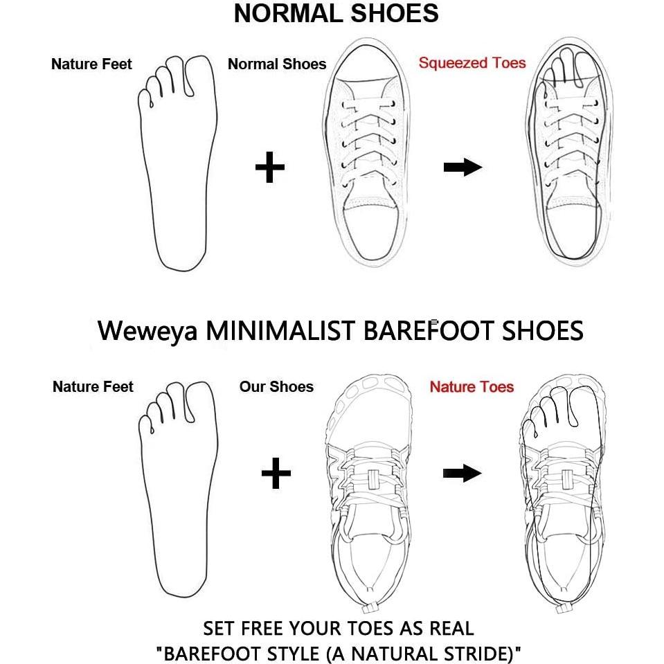 Zapatos Weweya Barefoot Mujeres Minimalistas Negro Talla 5