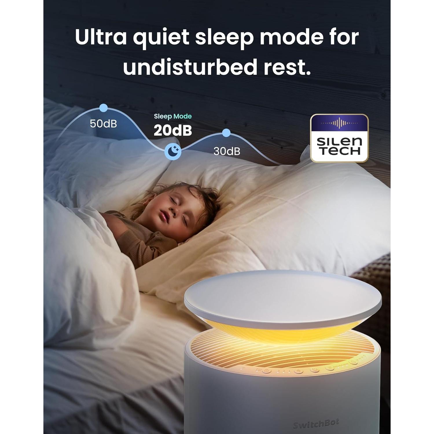 Purificador de Aire SwitchBot para Hogar Grande 336.5 m² 20dB