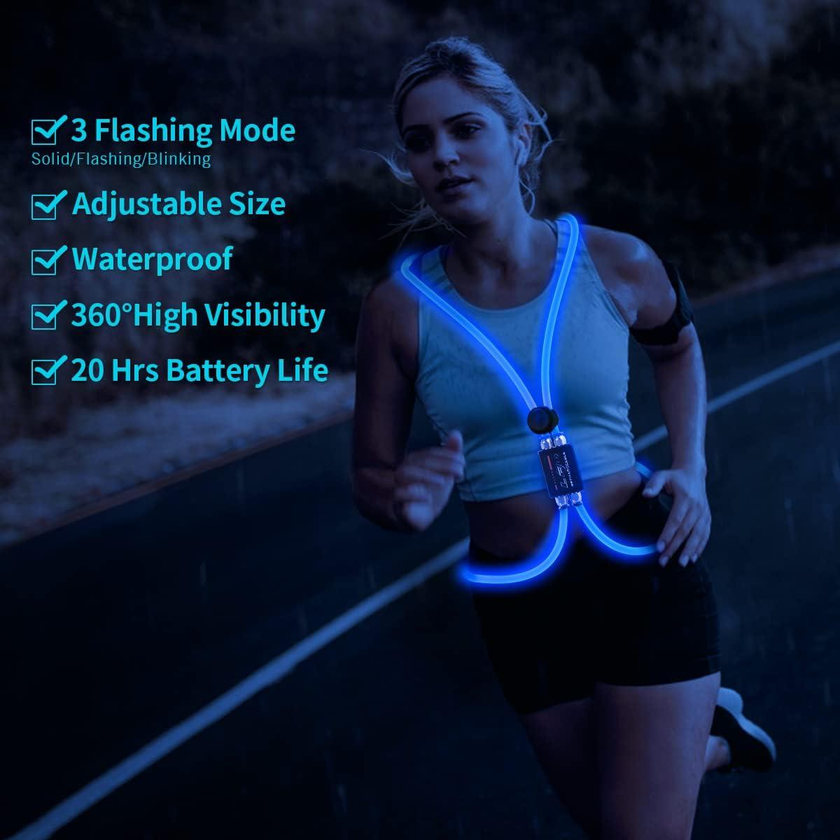 Chaleco Reflectante LED Esonstyle Azul para Correr y Ciclismo