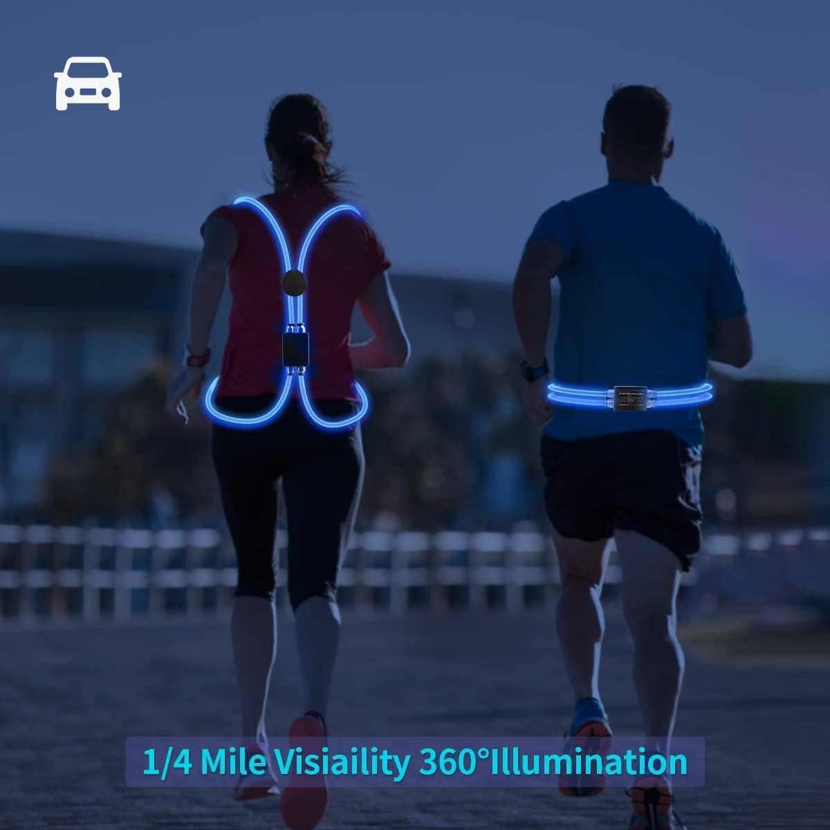 Chaleco Reflectante LED Esonstyle Azul para Correr y Ciclismo